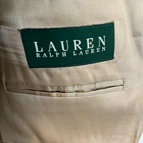 Lauren Ralph Lauren Men's Blazer Sport Coat 3 Button Tan Size 44R 100% Wool - Picture 3 of 6